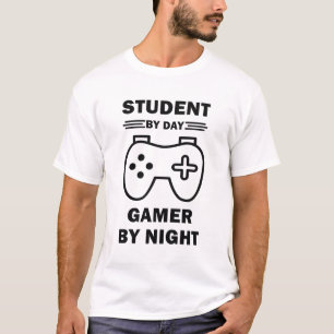 Student By Day Gamer By Night Meme For Gamers T-Shirt