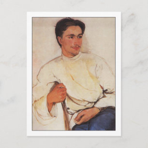 Student by Zinaida Serebriakova Fine Art Postcard