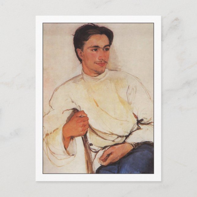 Student by Zinaida Serebriakova Fine Art Postcard (Front)