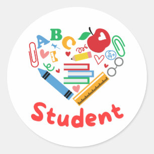 Student Classic Round Sticker