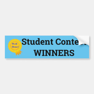 Student Contest Winners sign Bumper Sticker