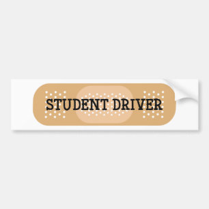 Student Driver Bandage Bumper Sticker