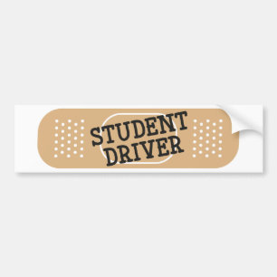 Student Driver Bandage Bumper Sticker