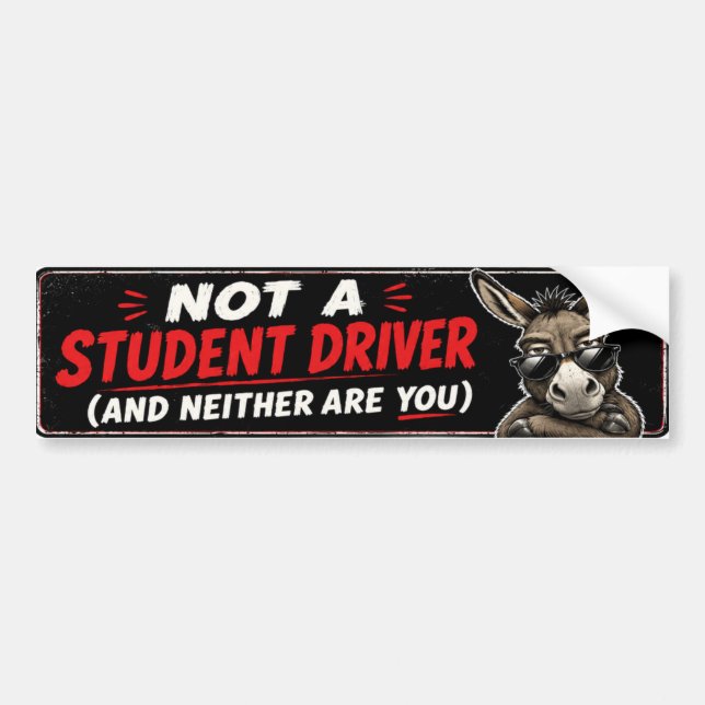 Student Driver Bumper Sticker (Front)