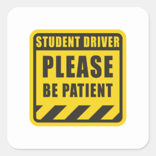 student driver funny sticker student driver car