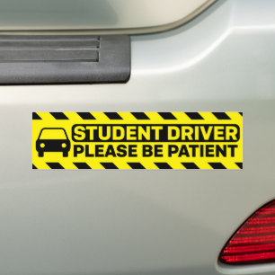 Student Driver Please Be Patient Bumper Sticker