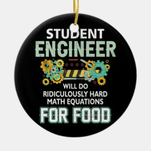 Student Engineer Ridiculously Hard Math Equation E Ceramic Tree Decoration
