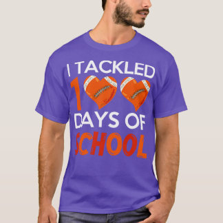 Student Funny Fan I Tackled 100 Days Of School T-Shirt
