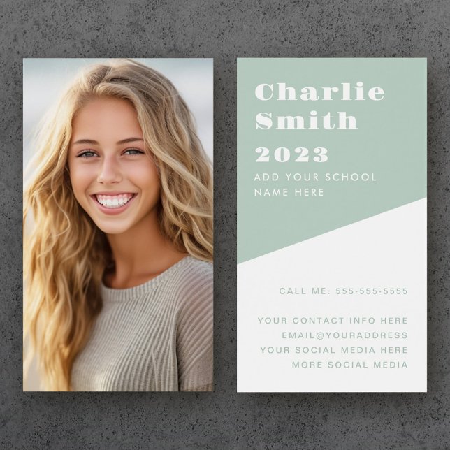 Student graduation networking photo profile card (Creator Uploaded)