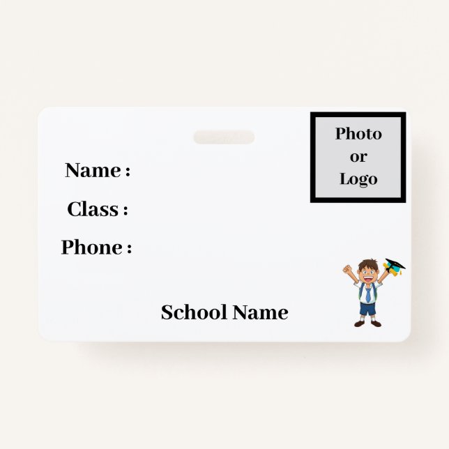 student identity badge ID badge (Front)