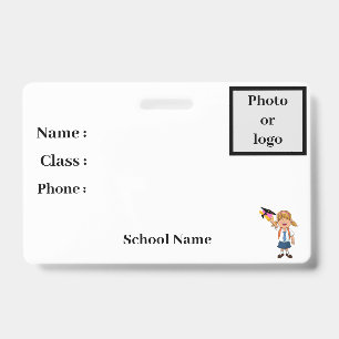 Student identity badge ID badge