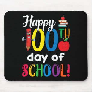 Student Kids Teacher Gift Happy 100th Day Of Schoo Mouse Mat