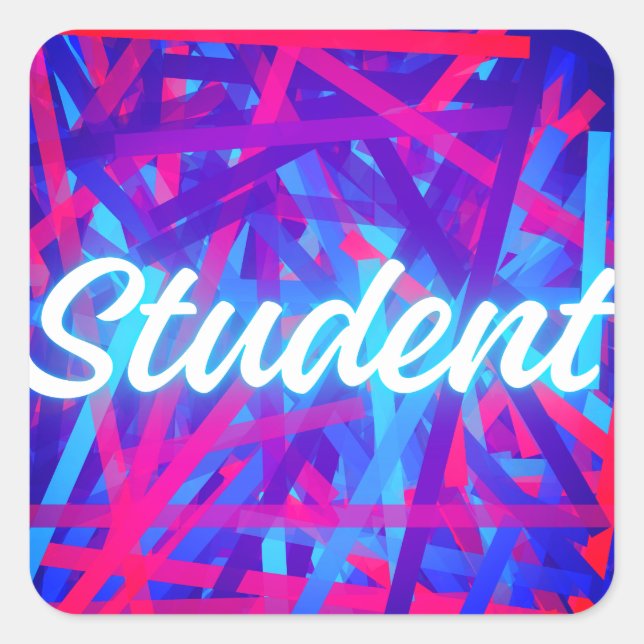 Student – Learning Journey Concept Square Sticker (Front)