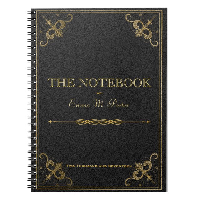 Student Leather Book School Notebook (Front)