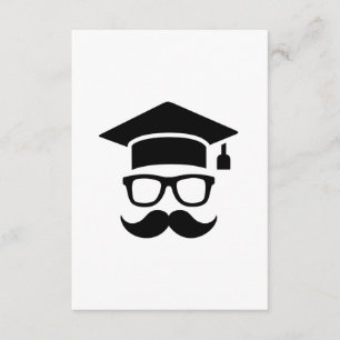 Student moustache graduation announcement