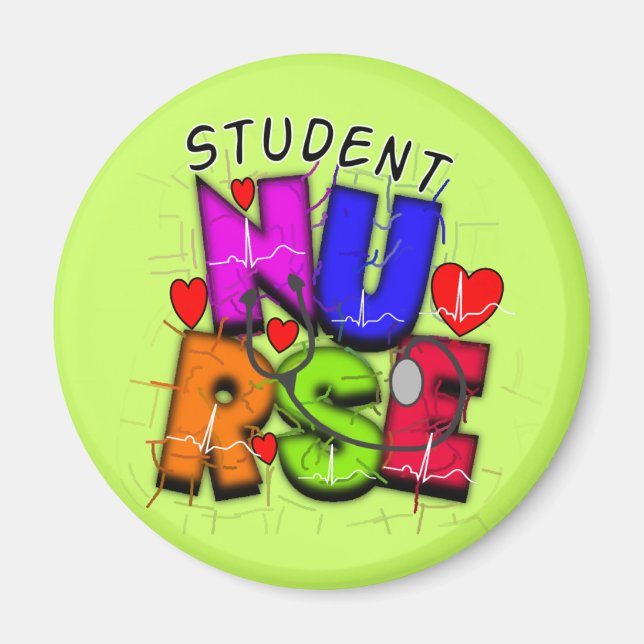 Student Nurse Artsy Gifts Magnet (Front)