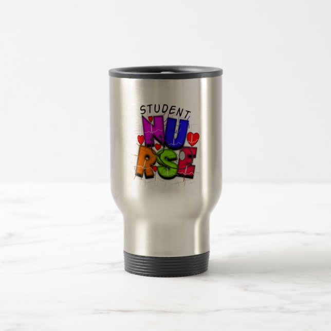 Student Nurse Artsy Gifts Travel Mug (Center)