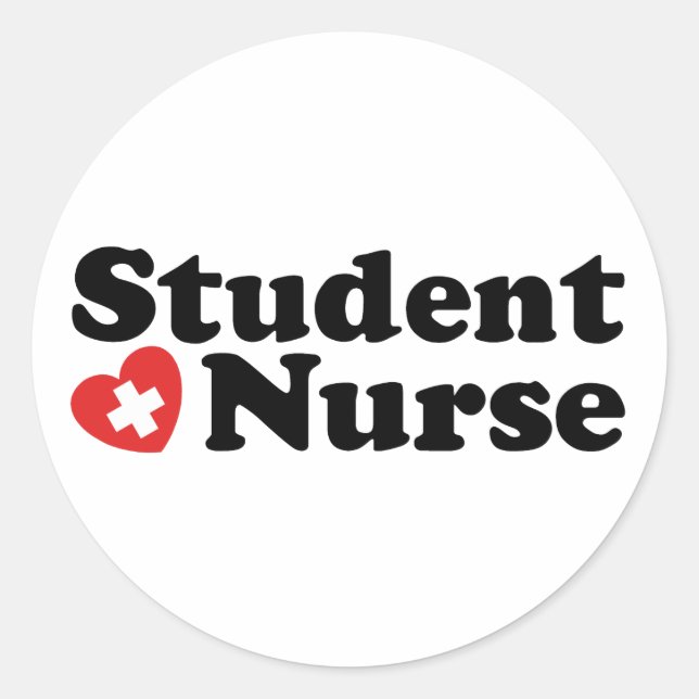 Student Nurse Classic Round Sticker (Front)