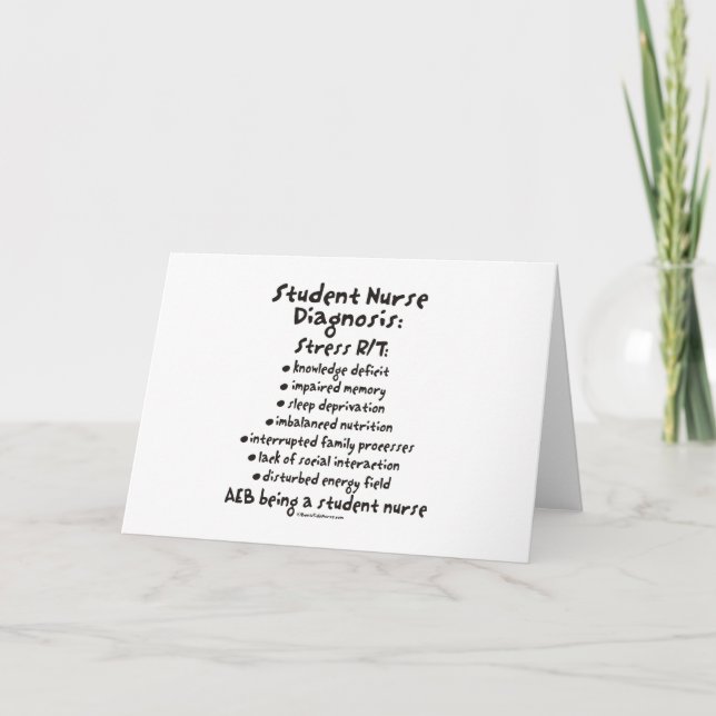 Student Nurse Diagnosis: Stress Card (Front)
