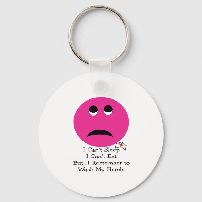 Student Nurse Face Gifts Key Ring (Front)