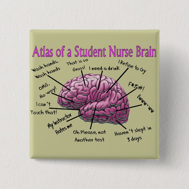 Student Nurse Gifts 15 Cm Square Badge (Front)
