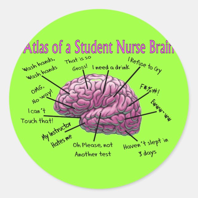 Student Nurse Gifts Classic Round Sticker (Front)