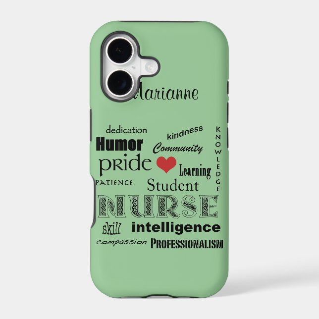 Student Nurse Pride-Attributes /Green Mist (Back)