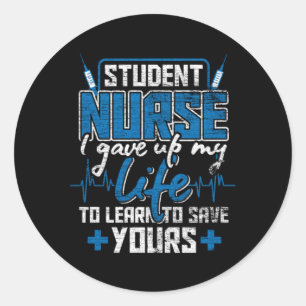 Student Nurse Stethoscope Medicine Classic Round Sticker