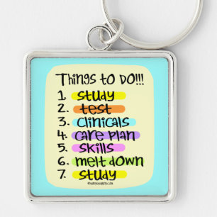 Student Nurse To Do List Key Ring