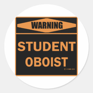 Student Oboist Classic Round Sticker