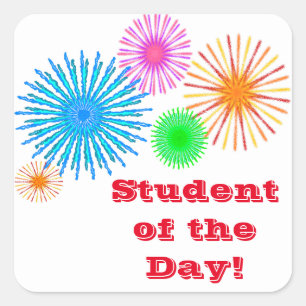 Student of the Day! Square Sticker