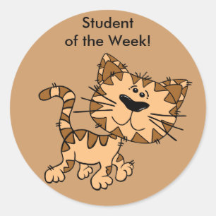 Student of the Week Stickers - Cat Walking