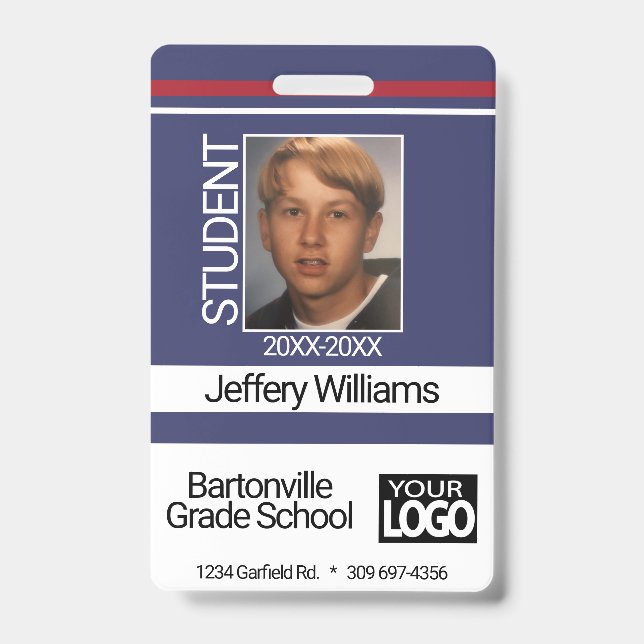 Student Photo - Blue ID Badge (Front)