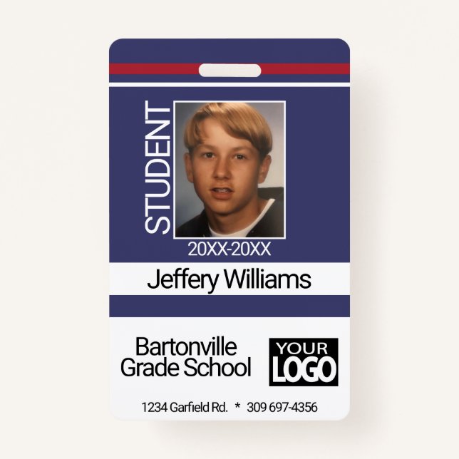 Student Photo - Blue ID Badge (Front)