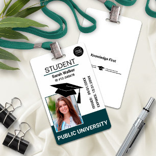 Student Photo ID School University Badge – Teal