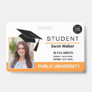 Student Photo ID School University Badge – Yellow