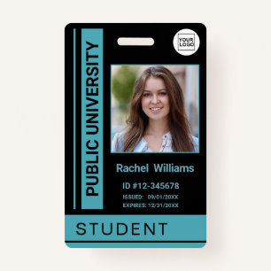 Student photo ID school university blue ID Badge