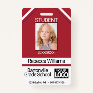 Student Photo - Red ID Badge