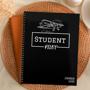 Student Pilot Cessna Aeroplane Clouds Custom Name Planner
