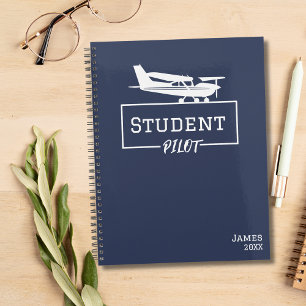 Student Pilot Cessna Aeroplane Custom Name  Planner