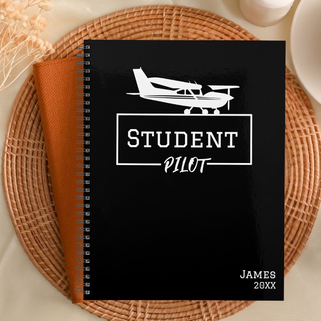 Student Pilot Cessna Aeroplane Custom Name  Planner (Creator Uploaded)