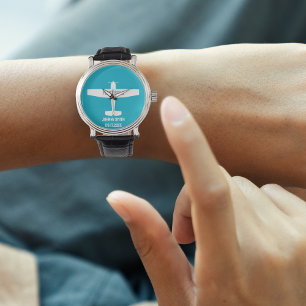 Student Pilot First Solo Aeroplane Blue Aviation Watch
