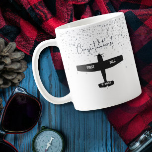 Student Pilot First Solo Aeroplane Congratulations Coffee Mug