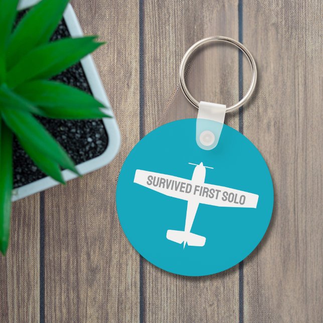 Student Pilot First Solo Aeroplane Funny Aviation Key Ring (Creator Uploaded)