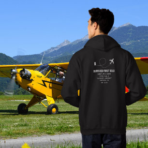 Student Pilot First Solo Aeroplane Funny Custom Hoodie