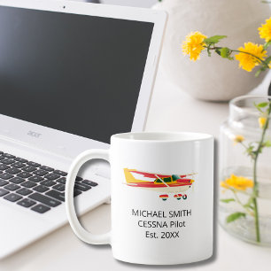 Student Pilot First Solo Cessna Photo Personalised Coffee Mug