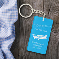 Student Pilot First Solo Photo Personalized Blue