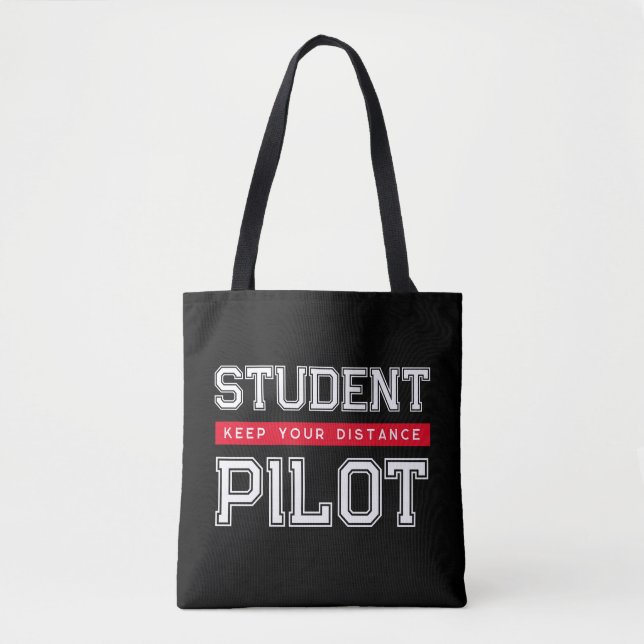 Student Pilot "Keep Your Distance" Tote Bag (Front)