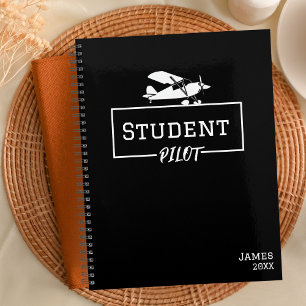 Student Pilot Piper Cub Aeroplane Custom Name  Planner