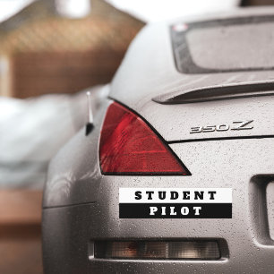 Student Pilot Simple Aeroplane Aviation custom  Bumper Sticker